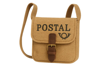 Postal messenger bag with post horn emblem