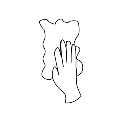 cleaning cloth flat icon vector