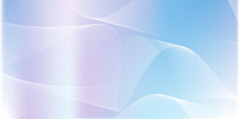 Abstract blue gradient background with shining lines waves. Minimalist background for banner, eps10