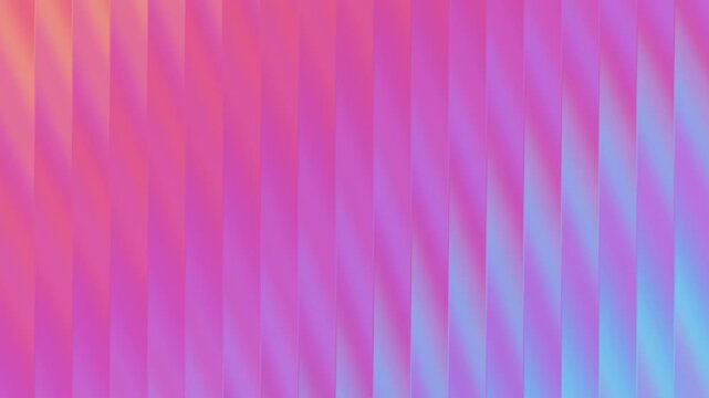 Vibrant gradient background with pink, blue, and orange hues in vertical stripes 4k, glass effect animated background