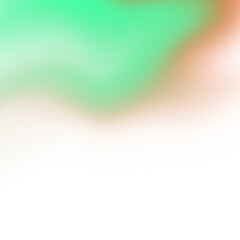 Abstract green and orange gradient blur on transparent background