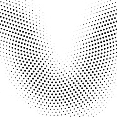 Wavy gradient halftone dots pattern texture background
