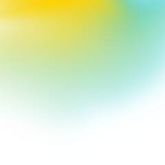 Gradient blur of teal yellow and green on transparent background