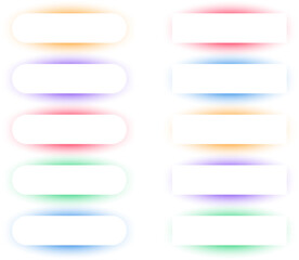 Obraz premium 柔らかな発光グラデーションが広がる丸角ボタン背景素材｜UIデザイン・アプリ・Web用の抽象的ホワイトプレートイラスト