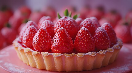 Strawberry tart, look delicious.