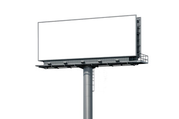 Obraz premium Blank advertising billboard mockup with copy space on transparent background illustrating outdoor promotion