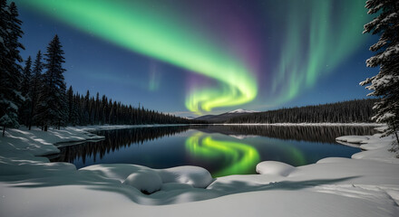 Aurora Dancing in the Arctic Sky