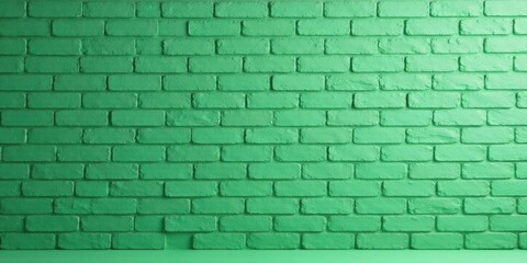 Fototapeta premium A Serene Green Brick Wall Background Ideal for Design Projects and Presentations