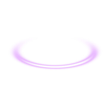 White Purple Glow Arc Ring Overlay Soft Blur Halo Circle Light