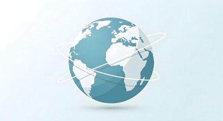 Global Network Connections on a Stylized Earth Globe.