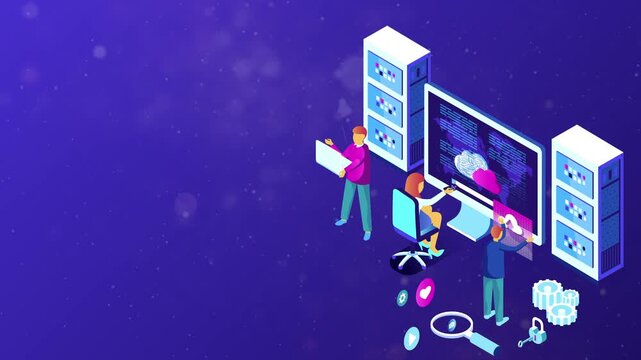 AI-Powered Development & Server Intelligence  Motion background video