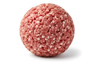 Fresh Raw Minced Pork Isolated on White Background