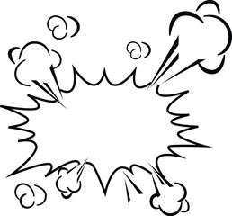 Obraz premium Comic burst icons set, Unique style cartoon explosion vector illustrations