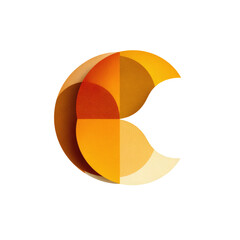 Graphic abstract design with curved shapes and color gradients against a black backdrop