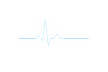 Heartbeat line pulsing, displaying medical ecg or ekg monitor signal on glowing neon lifeline with transparent background
