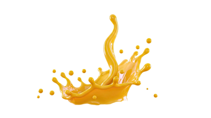 Orange Juice Splash with Droplets