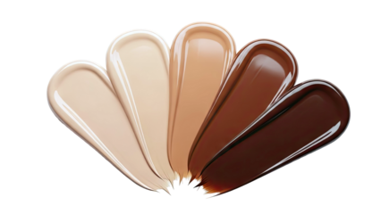 Foundation Swatches in Diverse Shades
