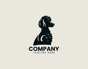 Bedlington Terrier Dog Black Vector Logo Illustration