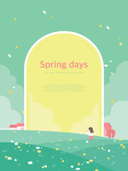 봄 꽃 감성 프레임 백그라운드 04
