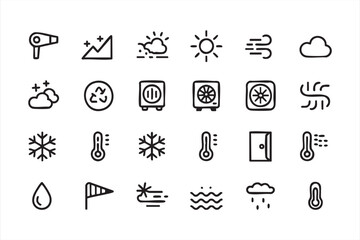 Weather Condition Icons for Smart Home and IoT Dashboards