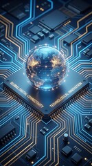 electronic circuit innovation featuring circuit, microchip, innovation, electronic, technology, component, complexity