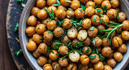 Roasted chickpeas with herbs