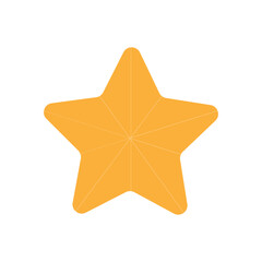 orange star flat vector icon