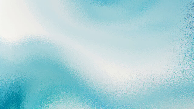 A fresh abstract blue background features a cold winter texture of frost and ice bubbles over a light crystal surface with paint splash patterns