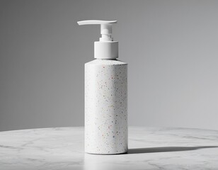 Blank Recycled Speckled Plastic Bottle Mockup Eco-Friendly Packaging