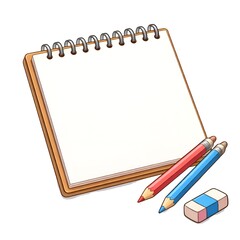 notebook and pencil