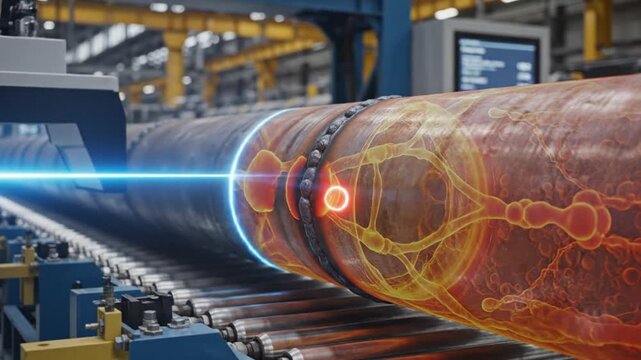 High Tech Automated Pipe Inspection X-Ray Scan Manufacturing Quality Control