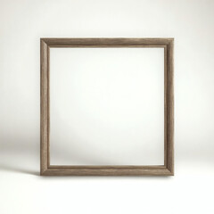 Fototapeta premium Minimalist Empty Wood Frame HDR Matte Finish, Shallow Depth, Cinematic Studio Lighting
