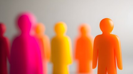 Vibrant abstract figures embody unity a striking visual concept for modern innovation and digital connection