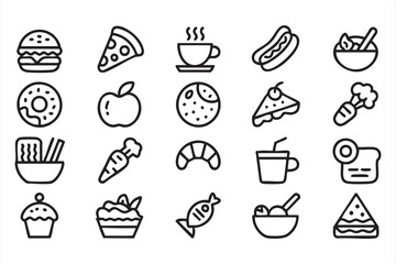 Restaurant Menu Food Icons For Digital Design