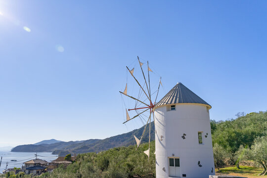 香川県小豆島　小豆島オリーブ公園の風景