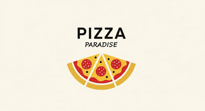 authentic italian food design pizza logo illustration pizzeria concept simple retro vintage template
