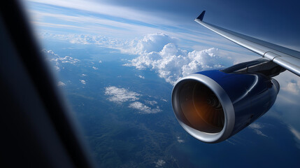 The contrast between sky and land during flight, weightlessness and scale