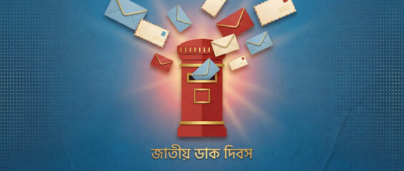 3D Golden ATM Machine with Flying Cash and Digital Growth Concept in Blue Tech Background