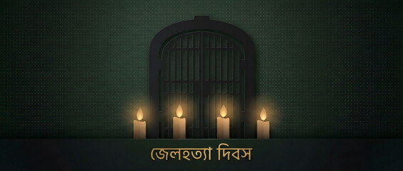 Jelojanjo Dibosh Diya Candles Lit in Dark Room for Bengali New Year Celebration