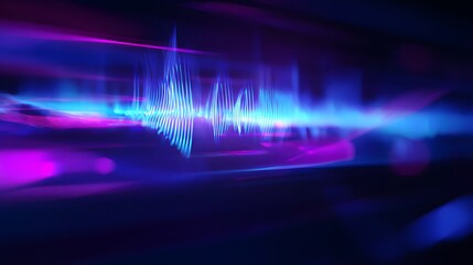 Futuristic audio design visualizes digital sound waves vibrant innovation concept stock photo