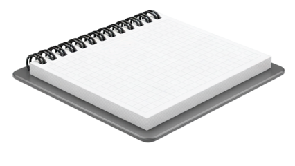 Spiral Bound Notebook with Grid Paper
