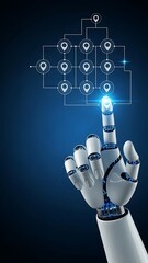 Robotic Hand Pointing at a Digital Network of Location Markers