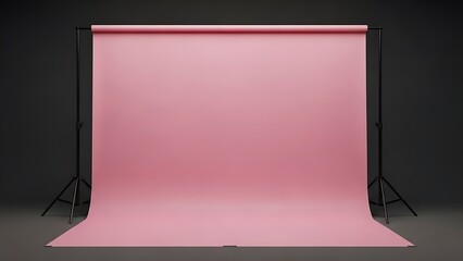 Pink Seamless Paper Background on Stand