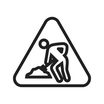 Work In Progress Sign Board icon vector image. Suitable for mobile apps, web apps and print media.