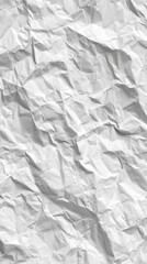 Obraz premium A close-up view of crumpled white paper, showcasing its texture and folds in a minimalist, abstract style.