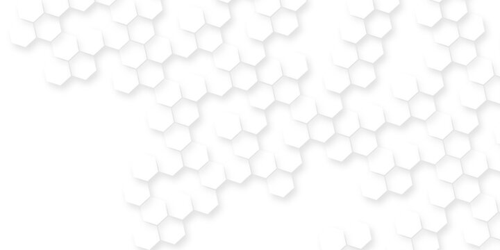 Abstract white and grey color hexagonal geometric background, Seamless pattern with hexagon, Serene ocean waves gently thin parallel lines in gradient blue tones, hexagonal white hexagons.