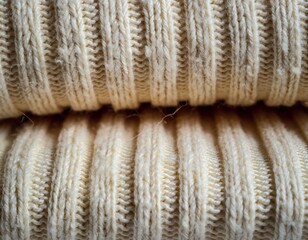 Blank Heavyweight Ribbed Cotton Fabric Texture Mockup Close-up