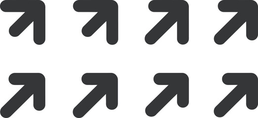 Obraz premium A minimalist graphic design featuring multiple black arrows on a white background