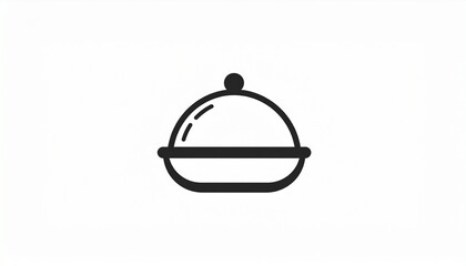 Fototapeta premium Minimalist black metal balance scale icon isolated on white background