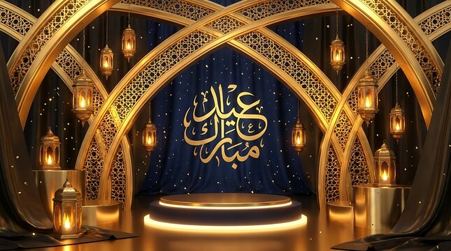 Elegant Islamic Ramadan Archway Decoration.